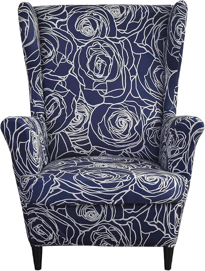 KRFOONN Wingback Chair Covers Slipcovers 2 Piece Stretch Wing Chair Covers by KRFOONN