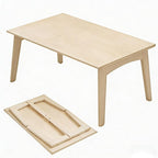 JIKUGO Bamboo Folding Coffee Table No Assembly Required Japanese Floor Table - Image 6