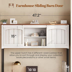 SEDETA Farmhouse L Shaped Office Desk - Image 5