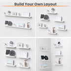 upsimples Floating Shelves for Wall, Wall Shelves for Decor Storage Set of 6 - Image 8