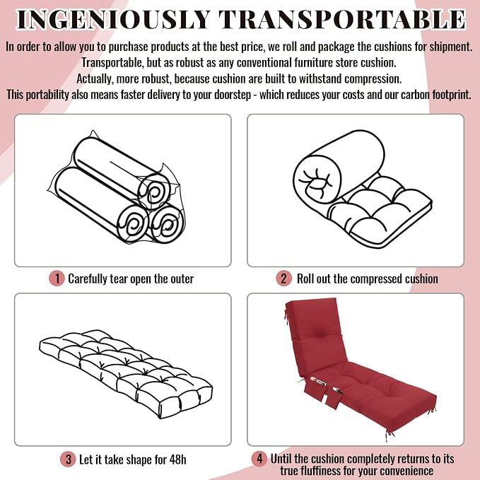 Outdoor Chaise Lounge Cushions - Image 3