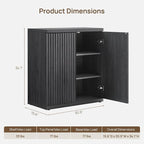 SICOTAS Buffet Cabinet with Storage Accent Sideboard Modern Credenza with Doors - Image 3