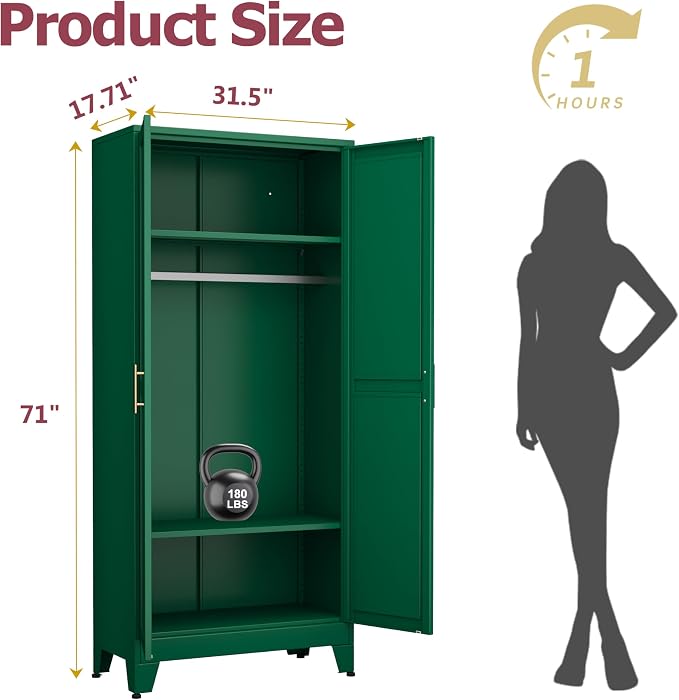 GAIOUS Metal Wardrobe Cabinet - Image 2