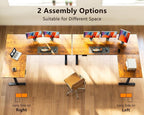 Casaottima 63 Inch Reversible L Shaped Electric Standing Desk, Ergonomic Height - Image 5