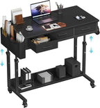 Rolling Standing Desk Adjustable Height by Unknown