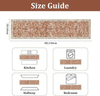 Yamaziot 2x8 Washable Hallway Runner Rug Non Slip Floral Carpet, Brick-red | - Image 2