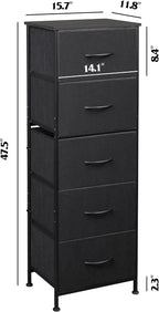 WLIVE Fabric Dresser, 5-Drawer Tall Dresser - Image 3