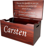 Personalized Engraved Name, Fully Assembled, Solid Wood Storage Trunk by Unknown