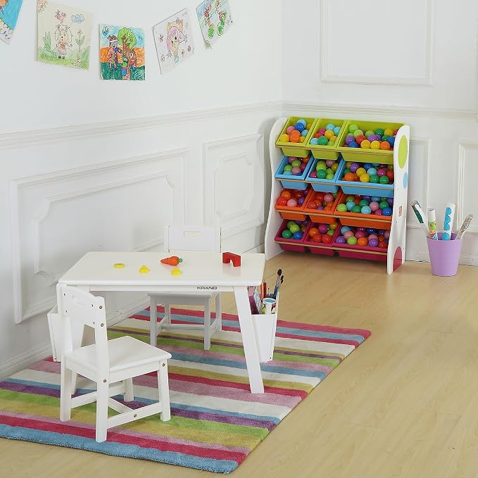 Kids Solid Wood Table and 2 Chair Set - Image 3