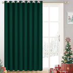 Yakamok Dark Green Room Darkening Curtains 84 inch Sliding Door Drapes | 1 by Yakamok