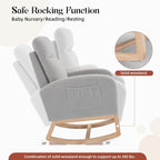 GAOMON Rocking Chair Glider for Nursery, Comfy Rocker Nursery - Image 5
