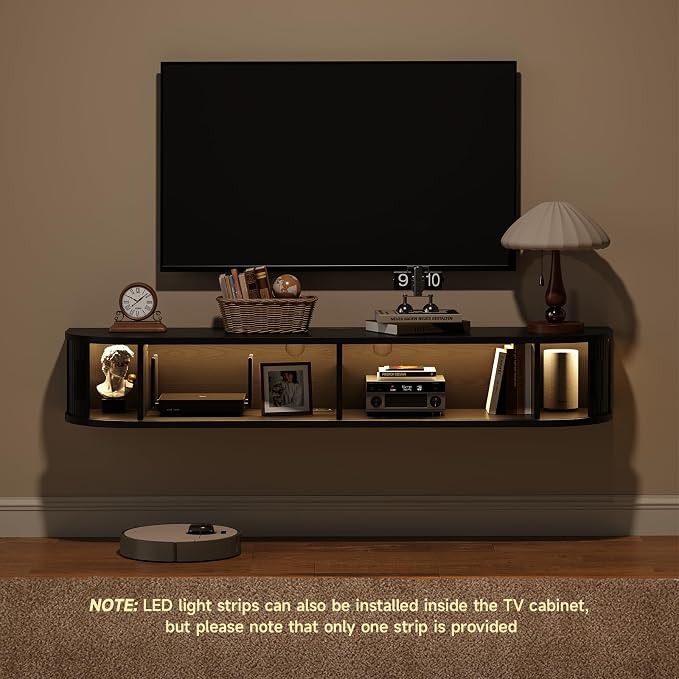 55" Floating TV Stand with Power Outlet - Image 9