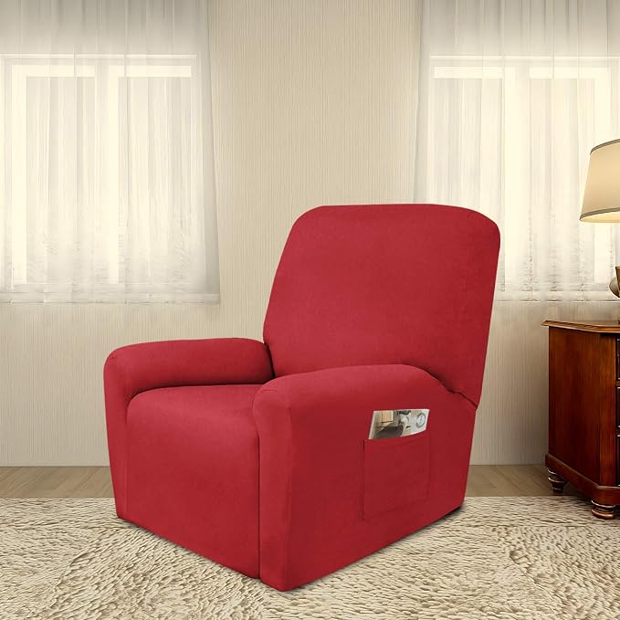 PureFit Stretc Recliner Chair Covers Fleece Soft Couch Covers - Image 2