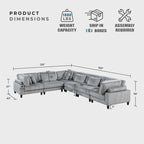 Lexicon 120 Inch Modular Sectional Sofa - Image 2