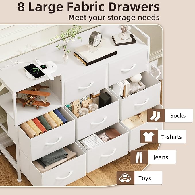Somdot White Dresser for Bedroom - Image 4