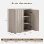 SICOTAS Buffet Cabinet with Storage Accent Sideboard Modern Credenza with Doors - Image 3
