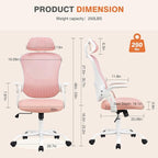 Sweetcrispy Office Computer Desk Chair, Ergonomic High-Back Mesh Rolling Work - Image 2