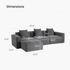 Acanva Luxury Modular Sectional Living Room Sofa Set, Modern Minimalist Style - Image 2