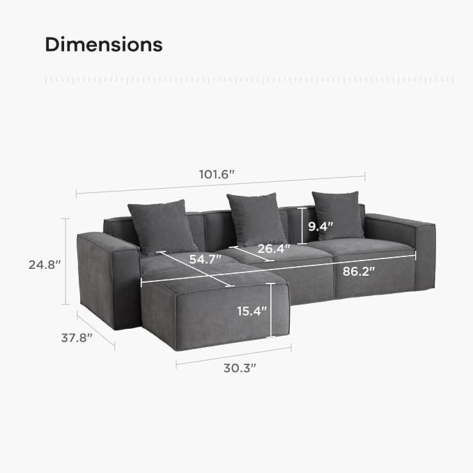 Acanva Luxury Modular Sectional Living Room Sofa Set, Modern Minimalist Style - Image 2