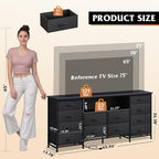 WLIVE 12 Drawer Dresser for Bedroom, 75 inch TV - Image 3