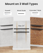 AMADA HOMEFURNISHING Floating Shelves Wall Mounted, 47 x 8 Inch Wall Shelves - Image 8