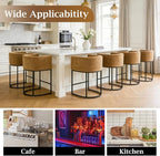 ClinQ 26" H Counter Height Bar Stools Set of 1, Modern Barrel Counter Stools - Image 5
