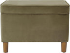 HomePop - Dinah 24" Storage Ottoman- Light Sage Green Velvet by HomePop