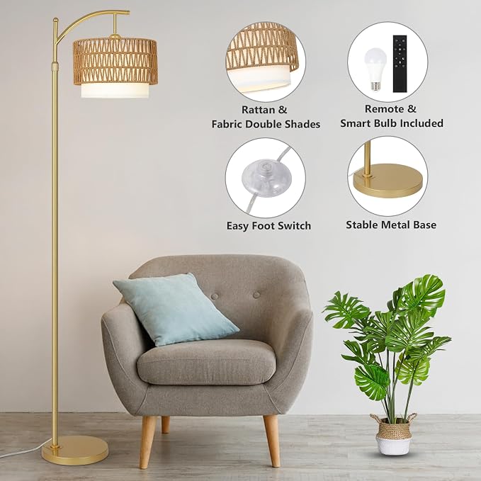Gold Floor Lamps for Living Room - Image 3