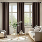 MIULEE Blackout Curtains for Bedroom 2 Panels 40"x72" Long Chocolate Brown | - Image 6