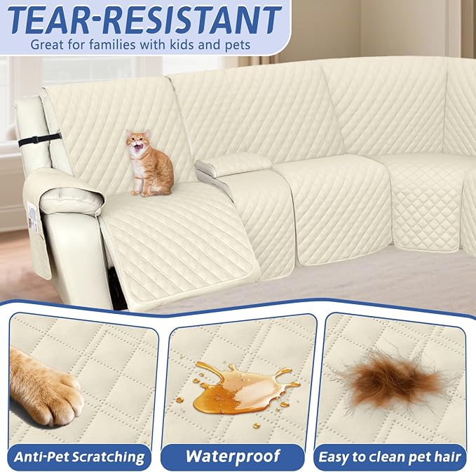 Arfntevss Recliner Sectional Couch Covers 1OO% Waterproof L Shape Sofa Cover - Image 5