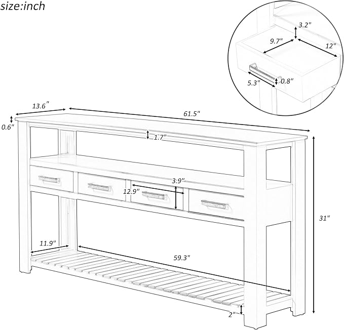 LKTART Console Table for Entryway - Image 3