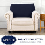 LA MEACK Couch Cushion Cover Seat Cushion Cover Stretch Armchair Cover Separate - Image 3