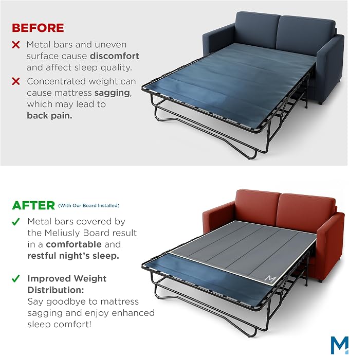 Meliusly Sleeper Sofa Support Board Queen Size – Durable Support to Fix Sagging - Image 3