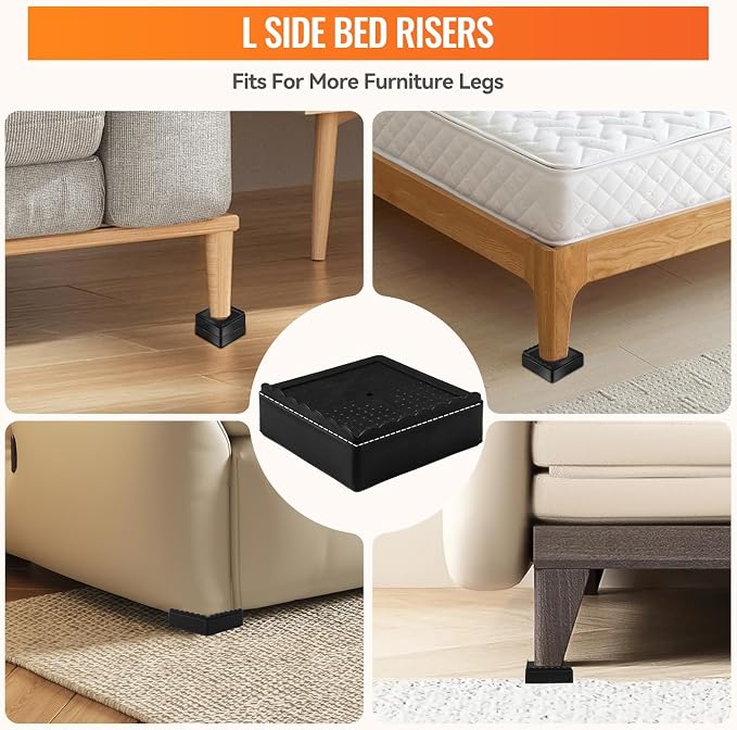 shouwuhho Furniture Risers, 12 Pack Bed Risers - Image 3