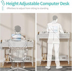 White Portable Rolling Computer Desk - Image 7