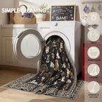 Black Floral Area Rug 4x6 for Bedroom Dining Room | Low Pile; Non Slip;Machine - Image 5