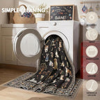 Black Floral Area Rug 9x12 for Living Room Bedroom | Low Pile; Non Slip;Machine - Image 7