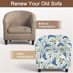 SearchI Club Chair Slipcover Stretch Barrel Chair Covers Printed Tub Chair - Image 6
