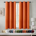 MIULEE Fall Blackout Curtains for Bedroom 2 Panels 40 x 54 Inch Long Orange | by MIULEE