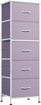WLIVE Fabric Dresser, 5-Drawer Tall Dressers by WLIVE