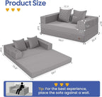 COMAX Futon Sofa Bed, 4‑in‑1 Convertible Sofa Bed, Folding Boneless Couches - Image 2