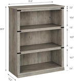 GarveeHome 3 Tier Farmhouse Bookcase, 39.9 in Tall Book Shelf - Image 2