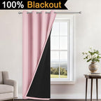 Yakamok Pink Blackout Curtains 84 Inches Long - Image 2