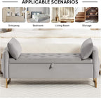 48" End of Bed Bench, Modern Storage Benches - Image 4