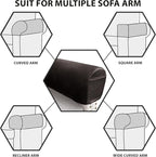 ANARACHON Leather Look Couch Arm Covers Set of 2 Armrest Covers - Image 7