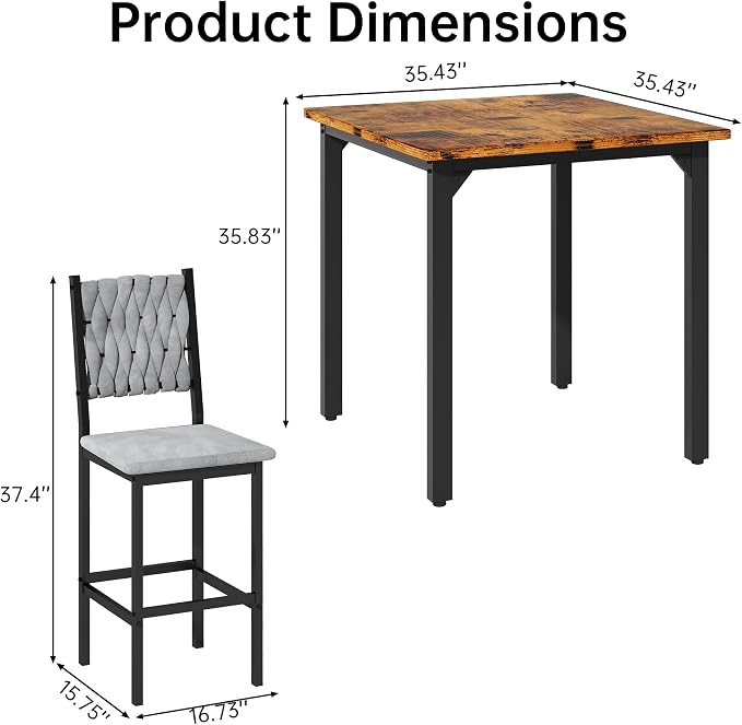 AWQM 5-Piece Dining Table Set, Dining Table Set - Image 6