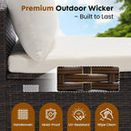 DUMOS 7 Piece Outdoor Patio Sectional Sofa, Modular Wicker Furniture Set - Image 5