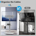 AX WABER Floor TV Stand with Power Outlet& Shelf, Universal TV Stand Mount - Image 5