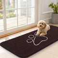 OLANLY Dog Door Mat for Muddy Paws 47x20, Paw Print Design Chenille Mud Mat | by OLANLY