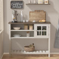 ChooChoo Farmhouse Coffee Bar Cabinet, Buffet Cabinet by ChooChoo